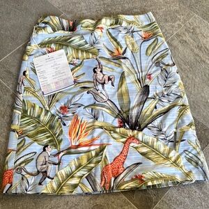 Ann Taylor A-Line Skirt with Jungle Print